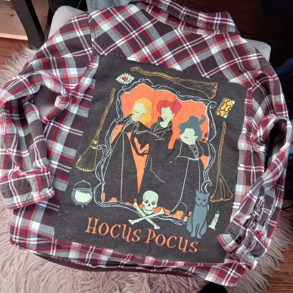 Lil kids custom Hocus Pocus RAGE flannel jacket! Sz 5t! PRICE FIRM!